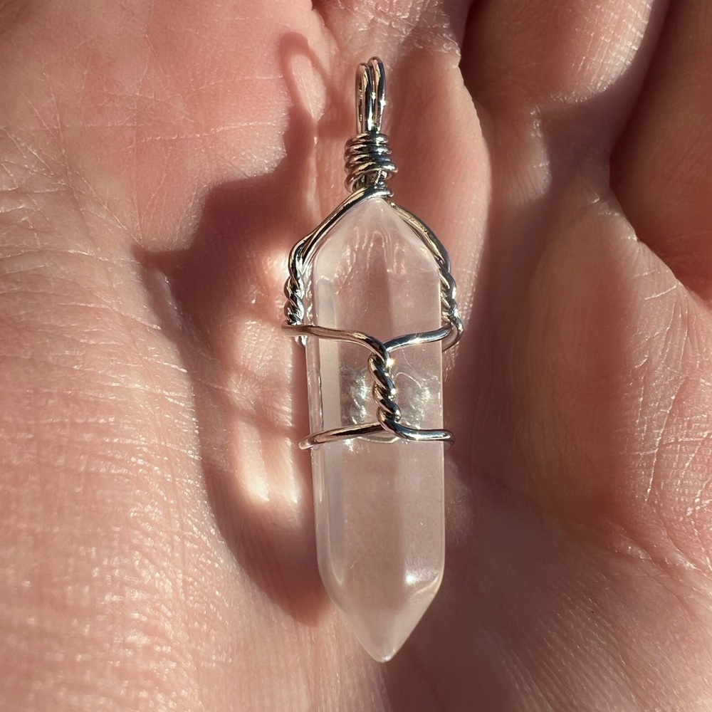 Clear Quartz Handmade Pendant